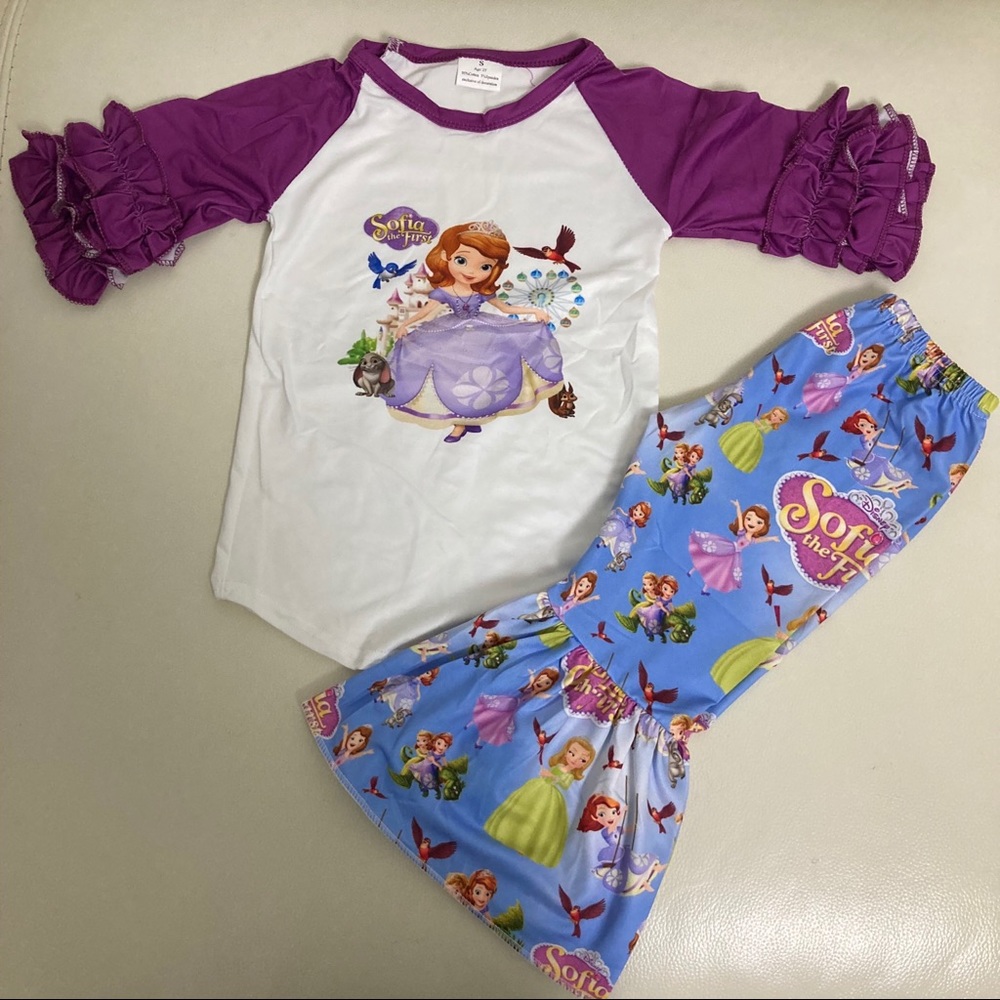 Princess Sophia Cute Ruffle Pants Set